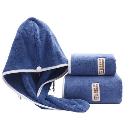 고 흡수성 산호  Velvet 목욕 휴지 및 샤워 모자 선물 세트 1kg 폴리에스터 재료