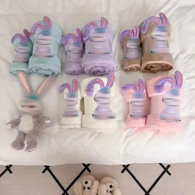직사각형 마이크로 섬유 어린이 목욕 휴지 부드러운 흡수 물질과 3D 동물 패턴