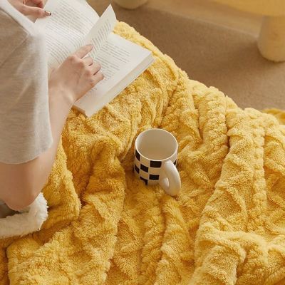 담요 튼튼한 색상 슈퍼 부드러운 두꺼운 플란넬 셰르파 털 담요 고객