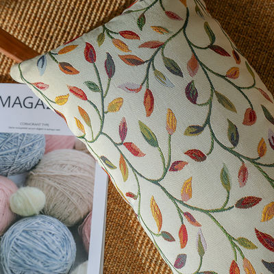 일회용 Jacquard Willow Leaf Pillow 450/350g 3D 샌딩 베개 코어 포함