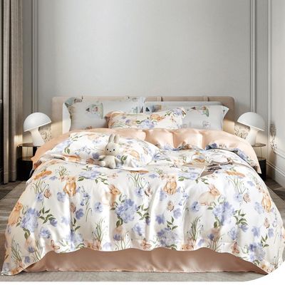 맞춤형 색상 4 pcs 고급 폴리에스터 평면 직물 부드러운 호텔 디자인 침대 King Bed 세트