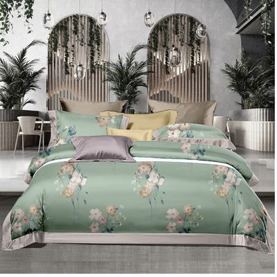맞춤형 색상 4 pcs 고급 폴리에스터 평면 직물 부드러운 호텔 디자인 침대 King Bed 세트