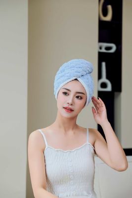 홈 커스텀 로고 마이크로 파이버 헤어 드라이어 휴지 가죽 빠른 건조 및 샤워 후 헤어 케어