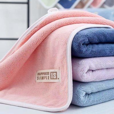 코랄 벨벳 얼굴 수건 두껍고 부드럽다 땀을 흡수하는 데 좋습니다 개인화 할 수 있습니다