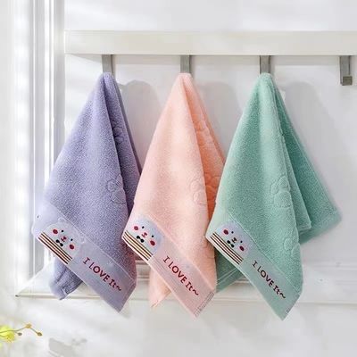 직사각형 면화 수건 다채로운 작은 반다 쌍면 스트랜드 어린이 두꺼운 손수건