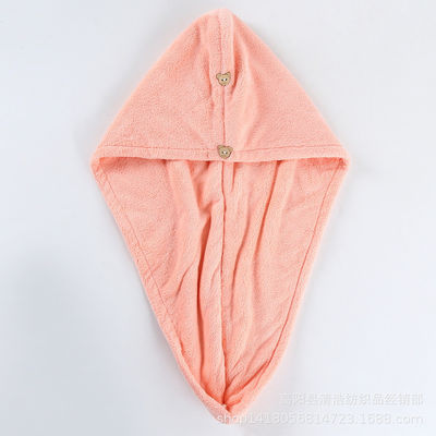 여성 산호 털 건조 머리 모자 가늘어진 수건과 함께 빠르게 건조 흡수 샤워 모자