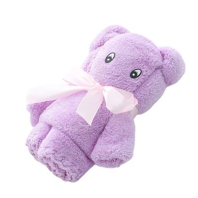 그림과 같이 럭셔리 곰 수건 욕조 수건 밀도 산호 벨벳 세트 흡수 귀여운 부드러운 선물