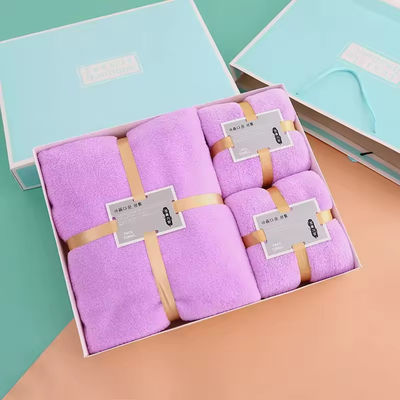 부드럽고 흡수성있는 홈 호텔 스파 목욕 휴지 세트 선물 두꺼운 산호 모피 마이크로 섬유