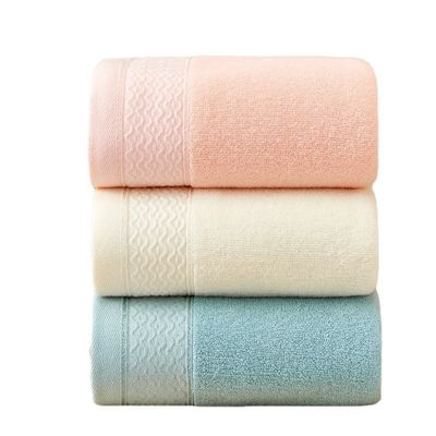 맞춤 로고 가닥 염색 100% 면 목욕 수건 성인용 핫 분홍색 파랑 노란색