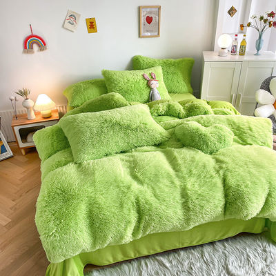 2023 Shaggy Warm Mink Velvet Crystal Bedding Solid Duvet Cover for 1.5m 5 feet Bed 4 Pcs. 2023 Shaggy Warm Mink Velvet Crystal Bedding Solid Duvet Cover for 1.5m 5 feet Bed 4 Pcs.