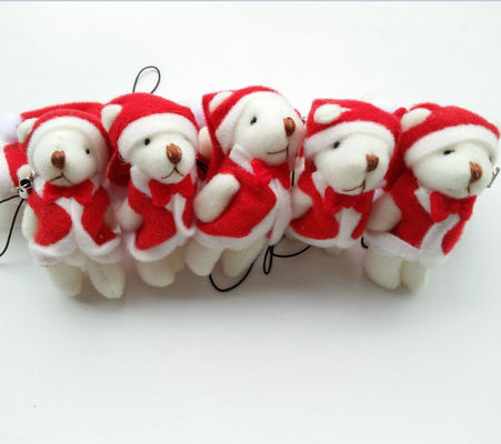 미니 크리스마스 손목 곰 6cm 플러시 장난감 테디 곰 인형 Pendant 6 * 3 * 2cm 크기