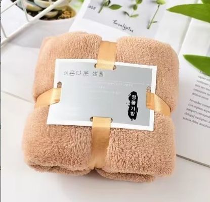 35*75cm 로고 사용자 정의 로고 순수한 색상 목욕 휴지 두꺼운 산호 털 부드러운 흡수