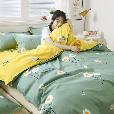호텔 4개의 침대 시트 럭셔리 듀벤 커버 콤포터 침대 시트와 2PC 베개 케이스