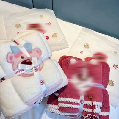 폴리에스터/ 면화 2PCS 바닷가 세트를위한 두꺼운 목욕 툴 세트