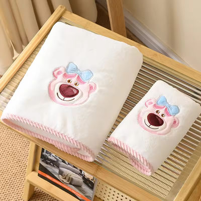 폴리에스터/ 면화 2PCS 바닷가 세트를위한 두꺼운 목욕 툴 세트