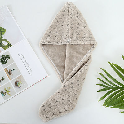 부드럽고 피부 친화적 인 마이크로 섬유 건조 머리 모자 빨라 흡수 65 * 25cm 신품 패턴