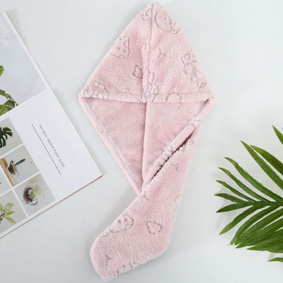 부드럽고 피부 친화적 인 마이크로 섬유 건조 머리 모자 빨라 흡수 65 * 25cm 신품 패턴
