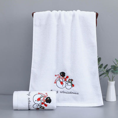 크리스마스 embroidered 손수건 세트 모든 사람을위한 선물 상자에서 100% 면화 목욕 수건