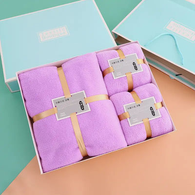 두꺼운 산호 벨벳 얼굴 씻기 및 목욕을위한 슈퍼 얇은 섬유 직사각형 목욕 휴지 세트