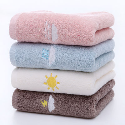 모든 연령대 맞춤형 크기 수직 로고 남녀를 위한 솜 수건 부드러운 두꺼운 수건 SOLID COLOR