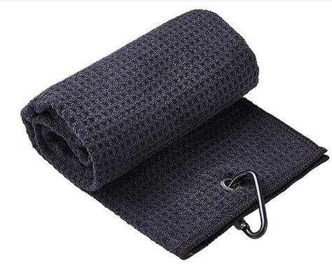 사용자 지정 인쇄 로고 마이크로 섬유 골프 수건 와플 디자인과 갈고리 30 * 50cm / 40 * 60cm
