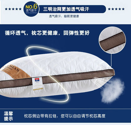 순수한 면 고 탄력 닦을 수 있는 베개 호텔 침대 세트