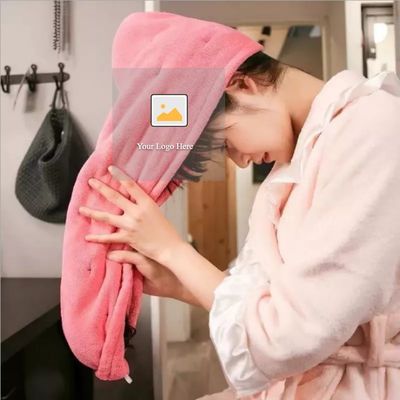 여자아이용 럭셔리 빠른 건조 마이크로 섬유 머리 수건 여성용 맞춤형 머리 터반 수건