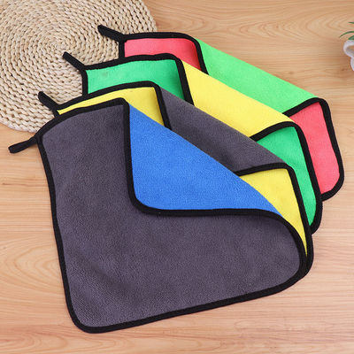 자동차 세탁 수건 코랄 벨벳 청소 흡수 랩 마이크로 섬유 자동차 수건 커스텀 30*30cm