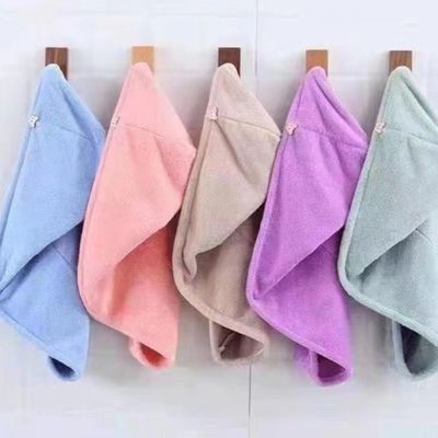 모든 연령층 욕조 산호수 털 말린 머리 모자 폴리에스터 섬유 흡수 수건