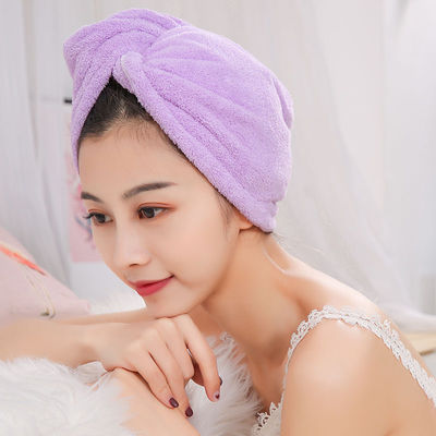 모든 연령층 욕조 산호수 털 말린 머리 모자 폴리에스터 섬유 흡수 수건