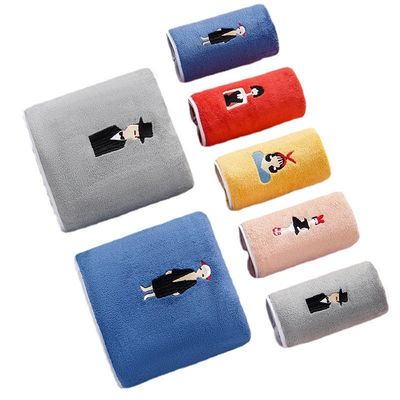 마이크로파이버 재료 옵션 고급품 로고 수직 호텔 목욕 휴지 선물 세트