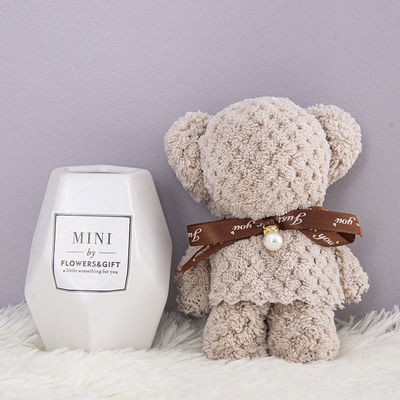 파인애플 곰 수건 고색 귀여운 토끼 곰 모양 산호 털 핸드 수건