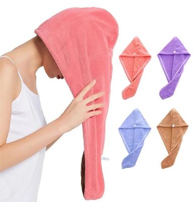 사용자 지정 로고 헤어 수건 마이크로 섬유 빠른 건조 마이크로 섬유 헤어 건조 여성용 수건 랩