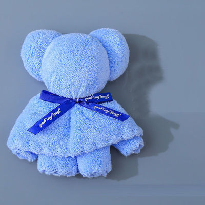 어린이 나이 그룹 30x30cm 산호  Velvet Fleece 웨딩 비즈니스 선물용 곰 수건