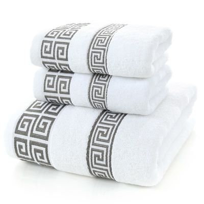 600gm 수건 세트 럭셔리 커스텀 두꺼운 푹신한 부드러운 테리 3Pcs 욕실 욕실 100% 면화