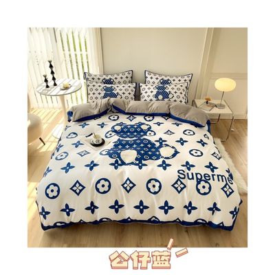 이 4Pcs 브러쉬 된 면화 침대 세트와 함께 편안함과 스타일을 경험하십시오.