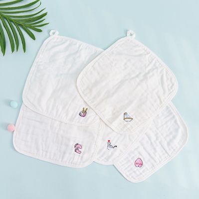 유니섹스 아기용 지속 가능한 100% 면모 무슬린 퀘어 재사용 무슬린 얼굴 천