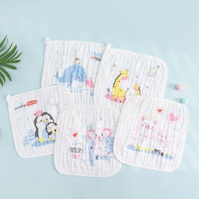 유니섹스 아기용 지속 가능한 100% 면모 무슬린 퀘어 재사용 무슬린 얼굴 천