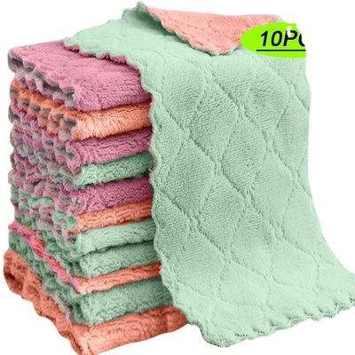 10pcs 가구 청소용 목재 혼합 수건 흡수 및 끈적없는 식탁용품
